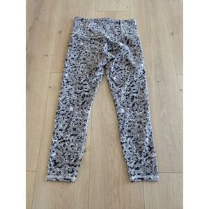 Athleta Elation Textured 7/8 Tight Leggings Meadow Decadent Chocolate Medium